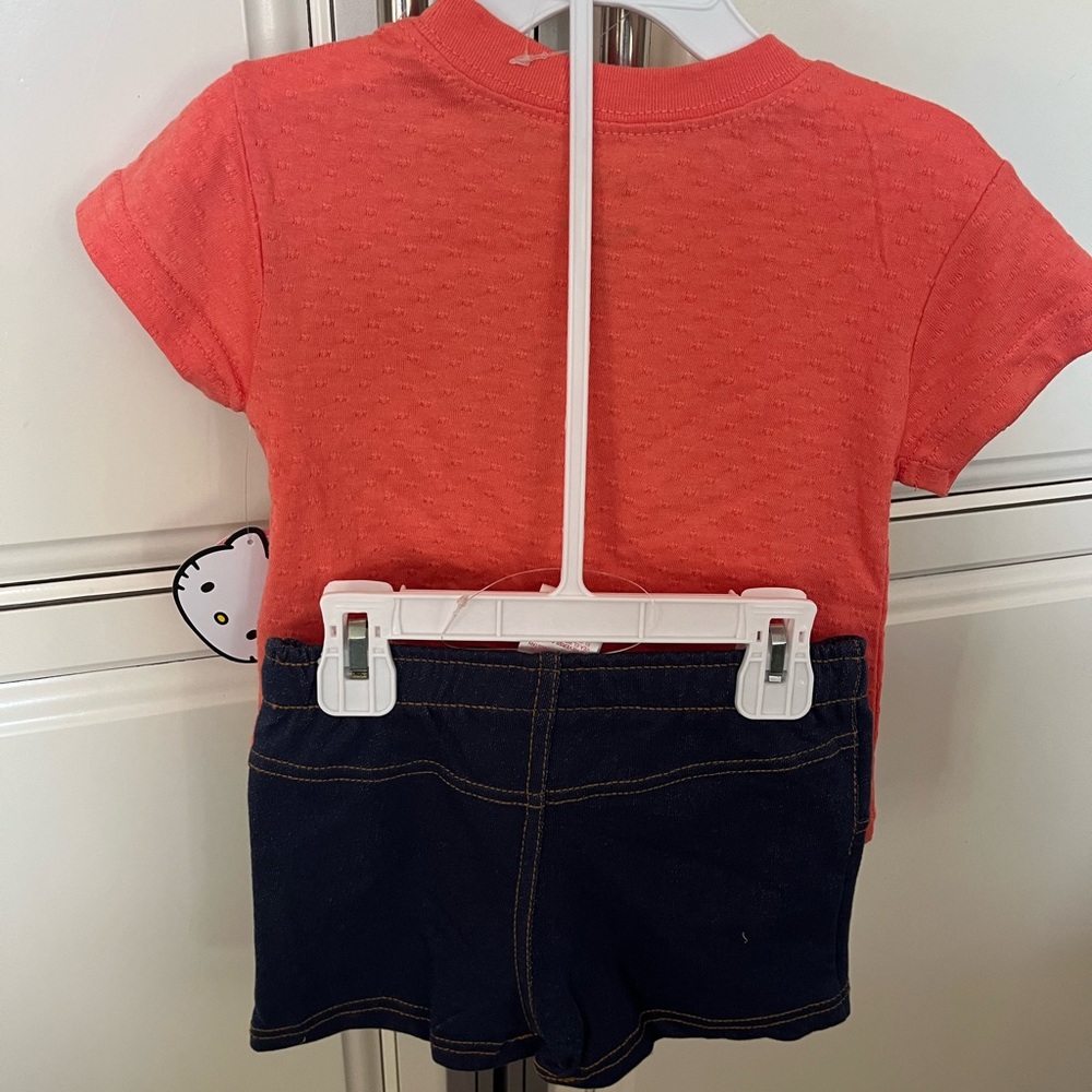 Hello Kitty Peach Matching Shorts Set - Picture 2 of 4